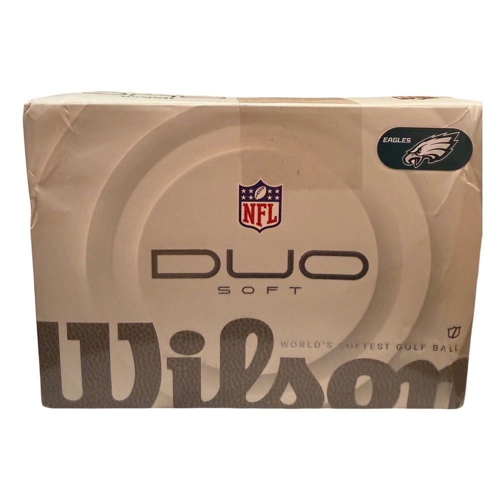 Wilson Duo Soft NFL Philadelphia Eagles Golf Balls 12 Pack New Sealed White
